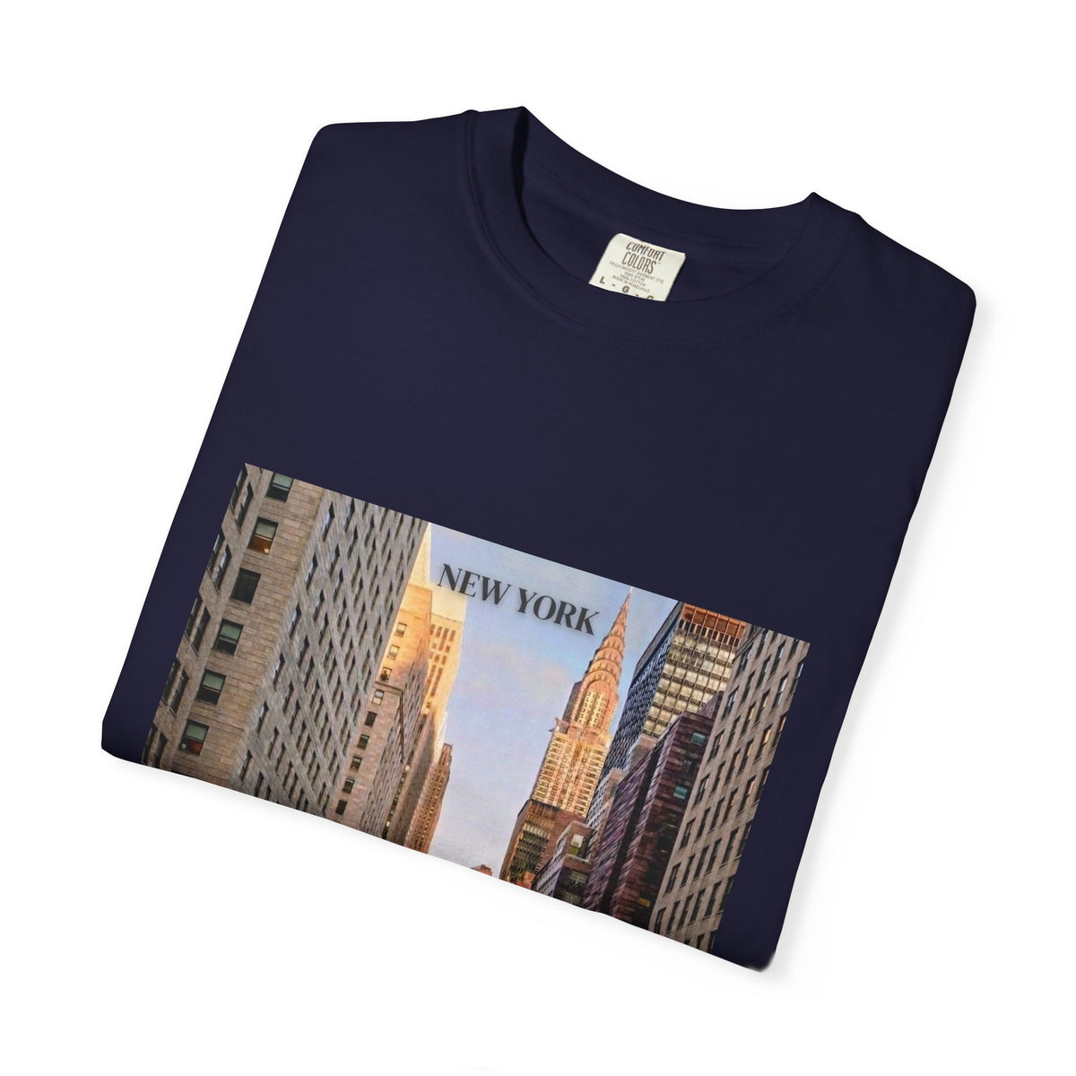 New York City Street Photo T-Shirt — Urban Sunset Skyline Tee