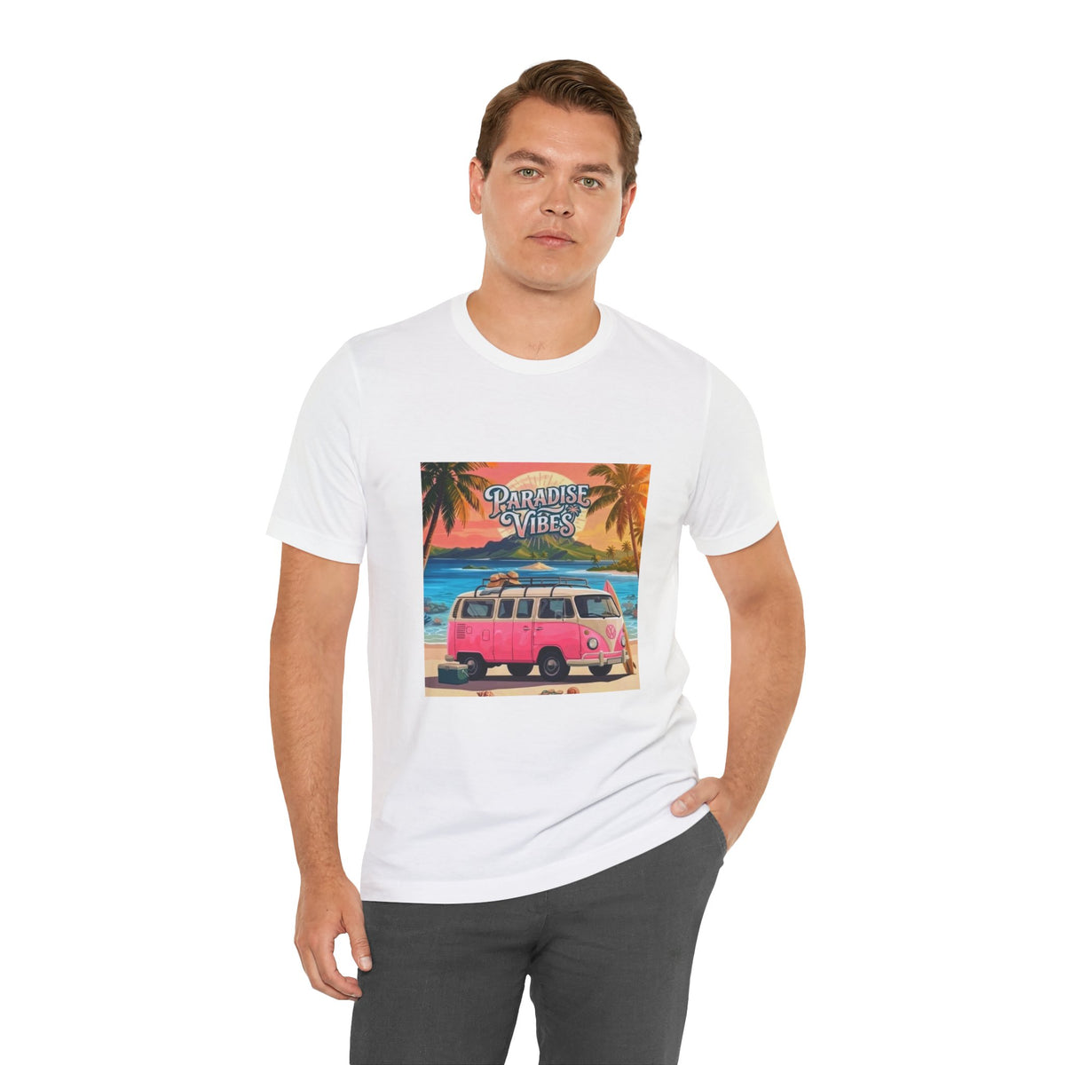 Paradise Vibes Beach Van T-Shirt