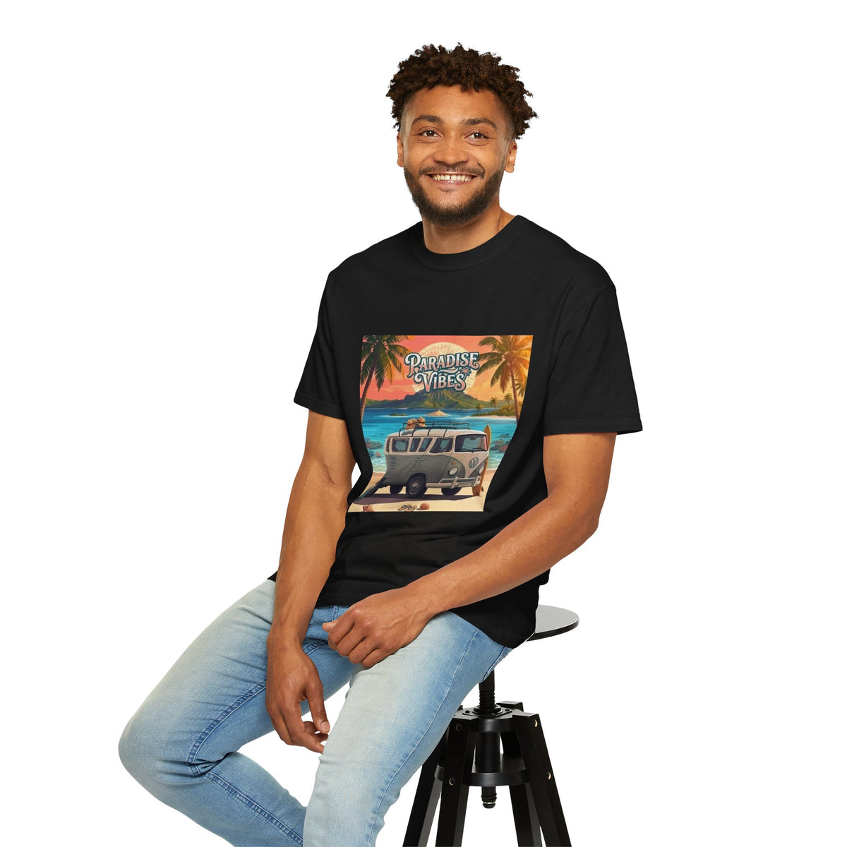 Paradise Vibes Surf Van Men T-Shirt