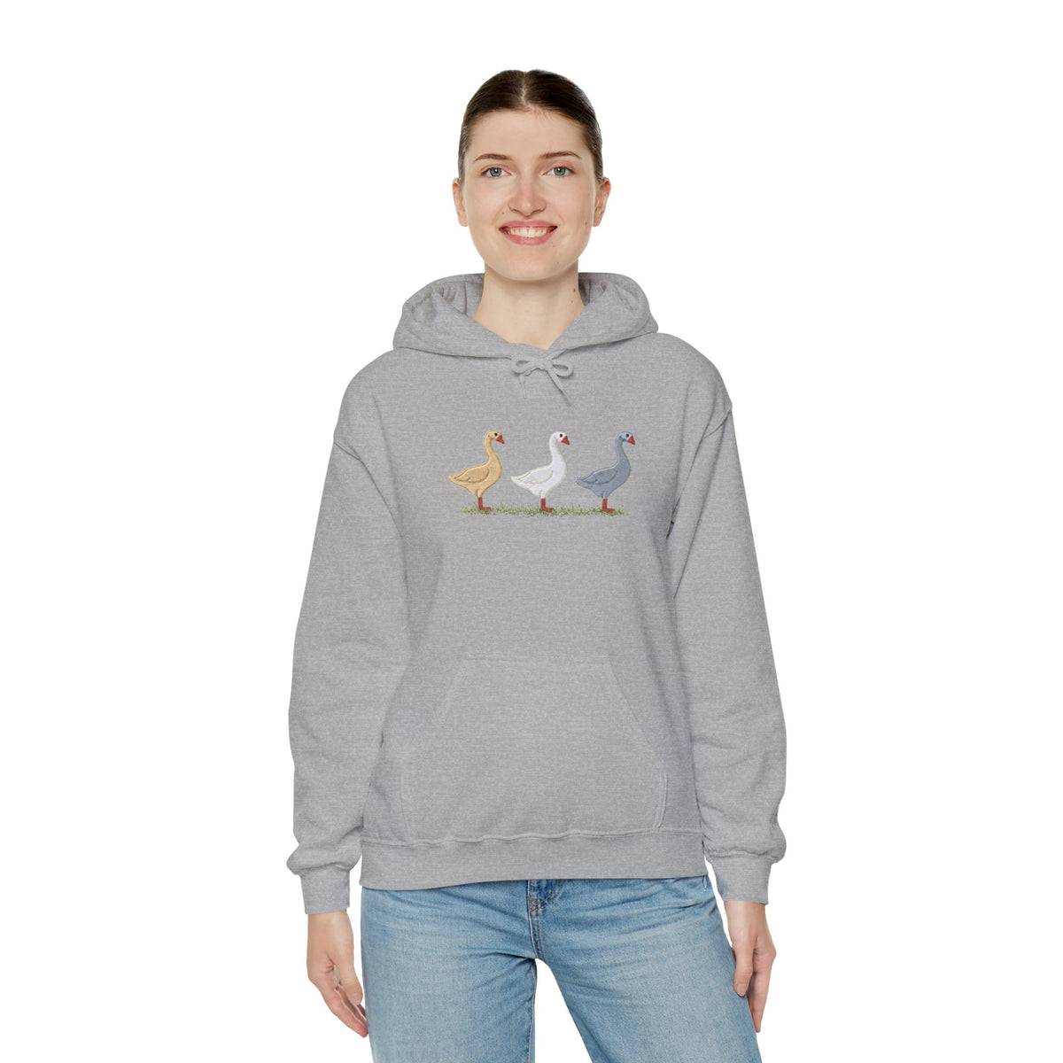 Unisex Duck Graphic Hoodie – Cozy Bird Lover Sweatshirt, Casual Pullover Hoodie