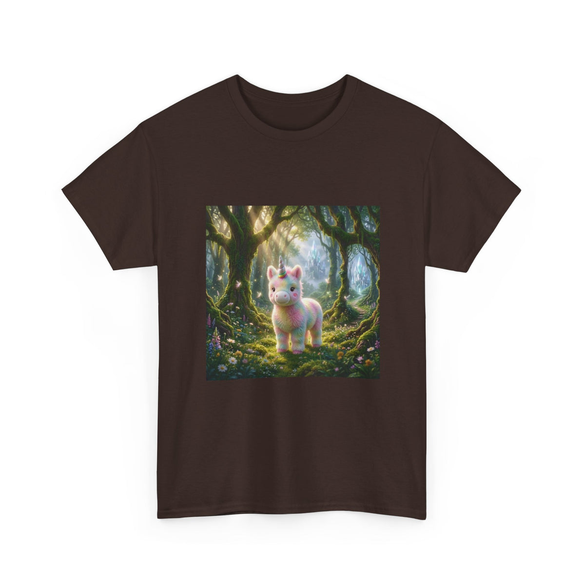 Cute Fantasy Cat T-Shirt — Whimsical Forest Kitten Tee