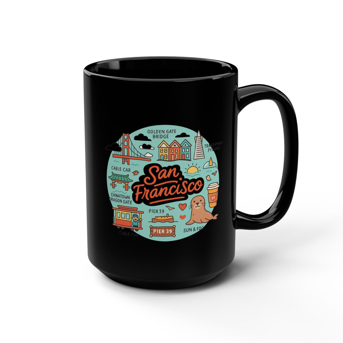 Black Mug, 15oz