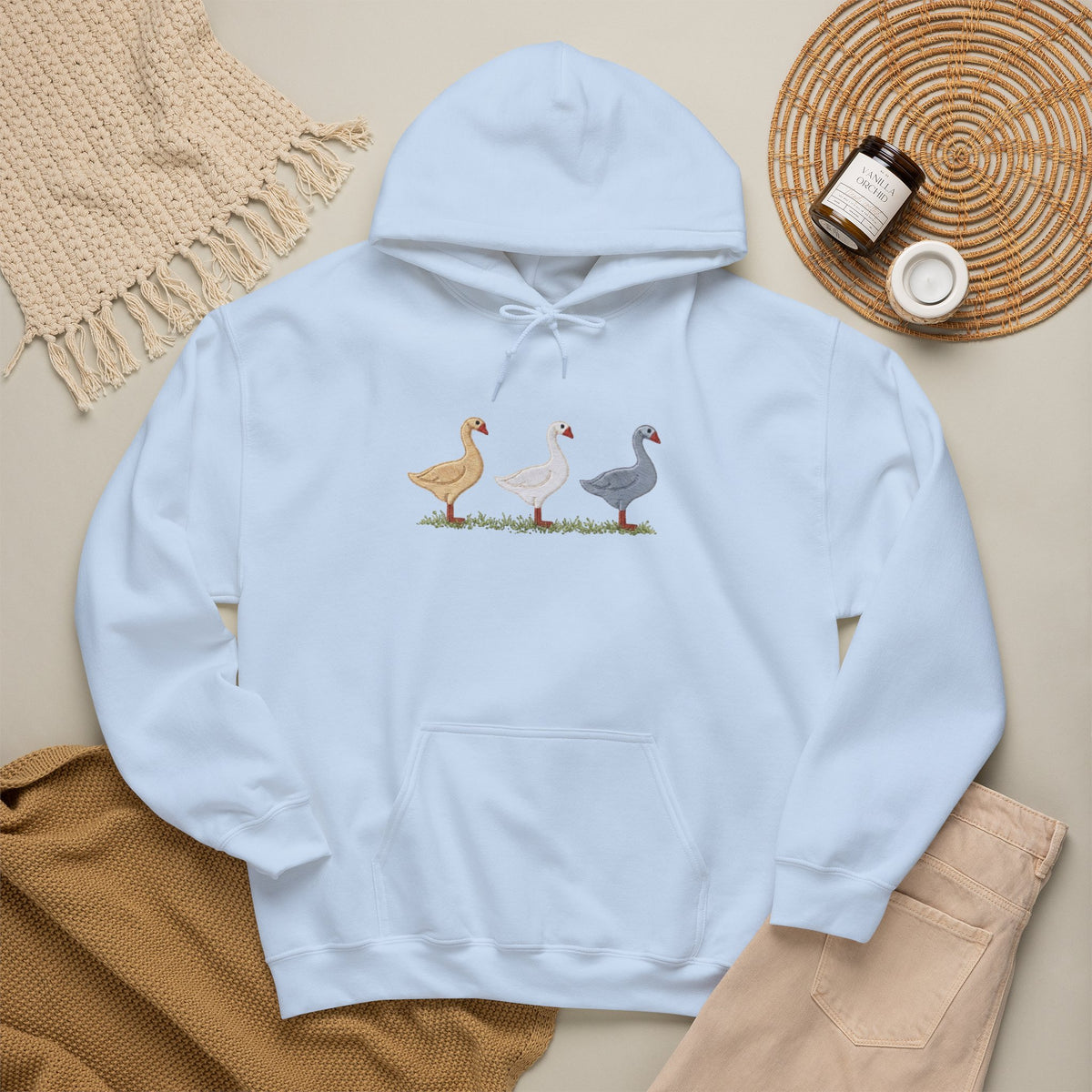Unisex Duck Graphic Hoodie – Cozy Bird Lover Sweatshirt, Casual Pullover Hoodie