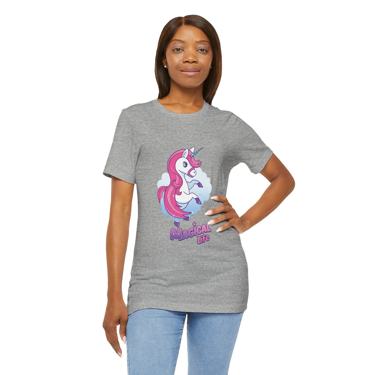 Magical Life Unicorn Tee - Cute Pink Unicorn Graphic T-Shirt for Kids & Teens
