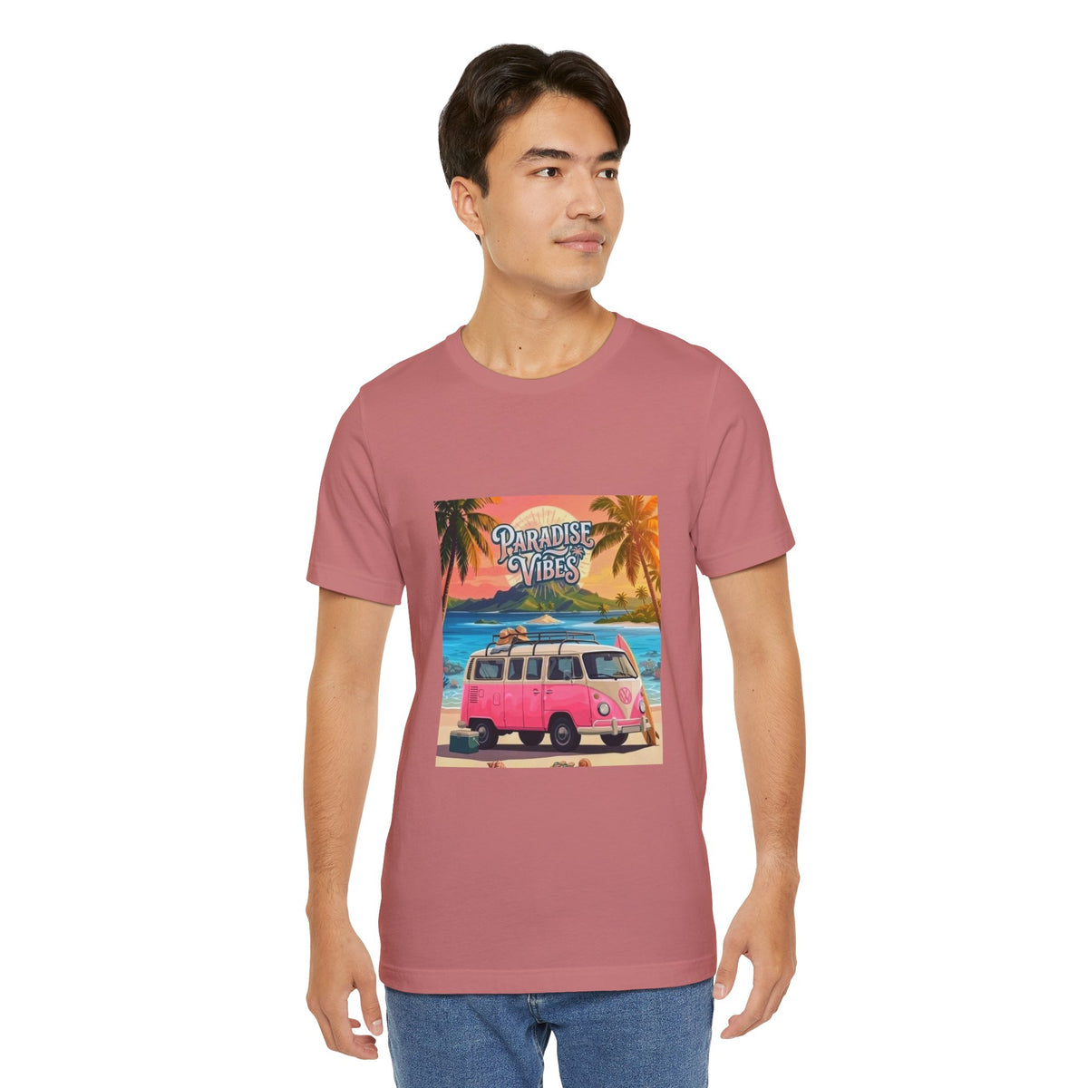 Paradise Vibes Beach Van T-Shirt
