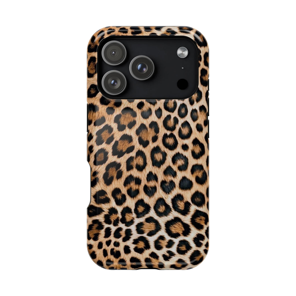 Classic Leopard Print Magnetic Phone Case — Impact-Resistant Protective Cover