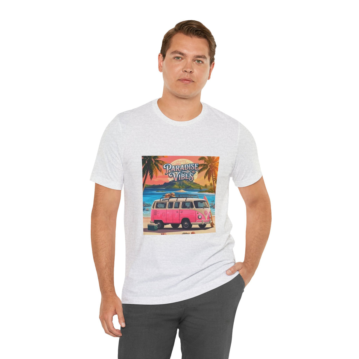 Paradise Vibes Beach Van T-Shirt