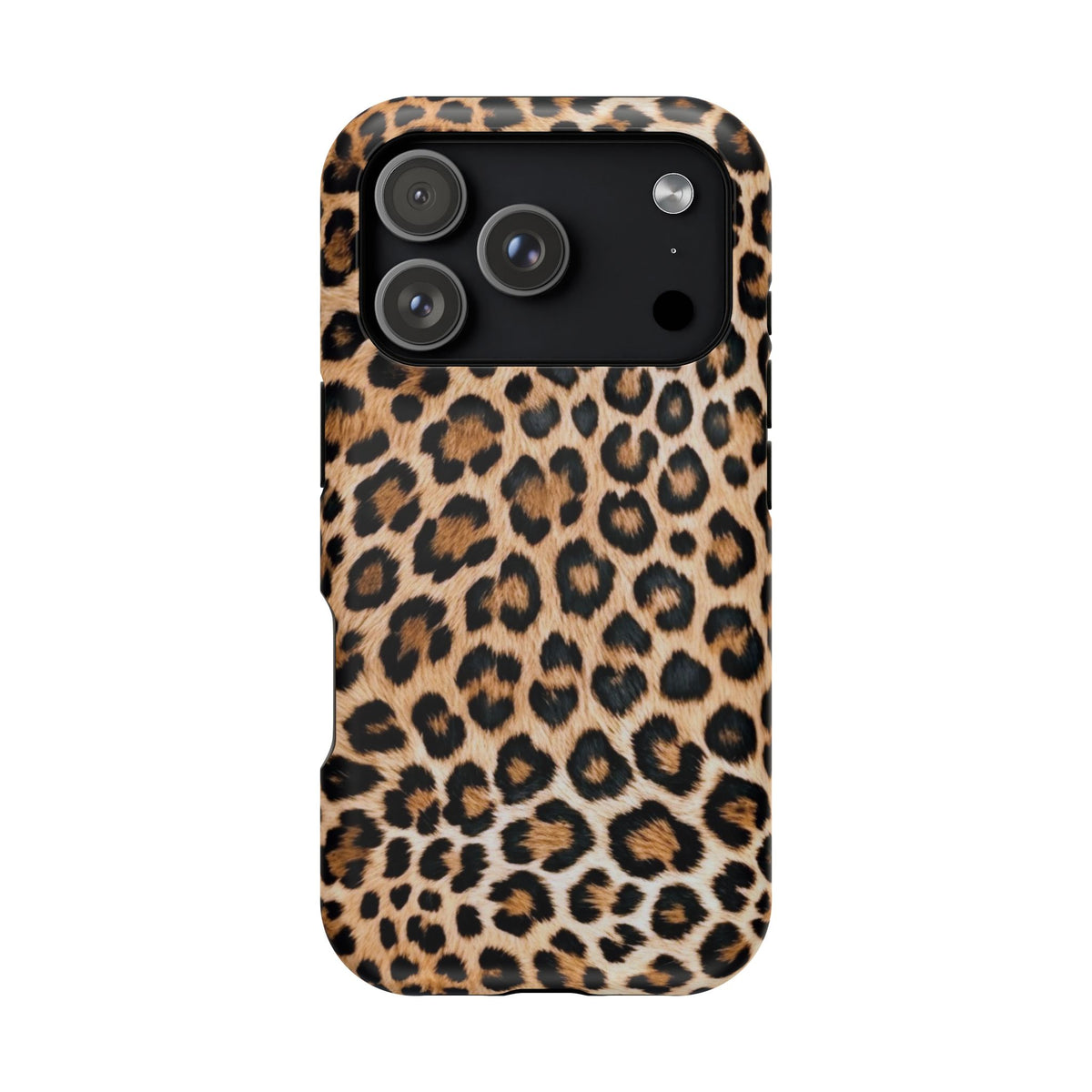 Classic Leopard Print Magnetic Phone Case — Impact-Resistant Protective Cover