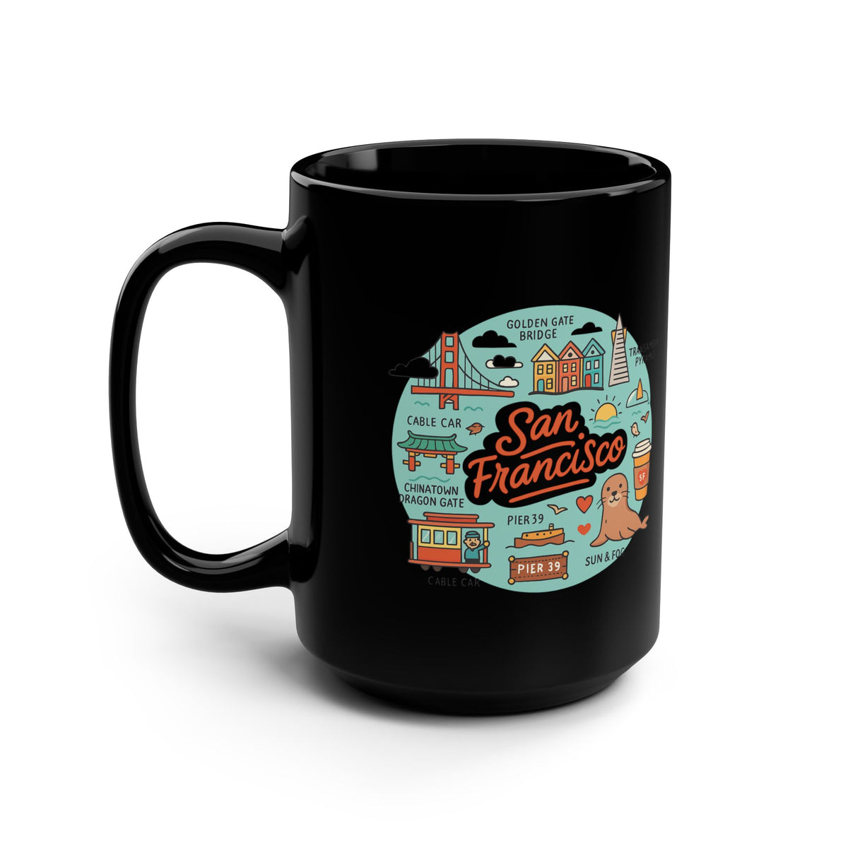 Black Mug, 15oz