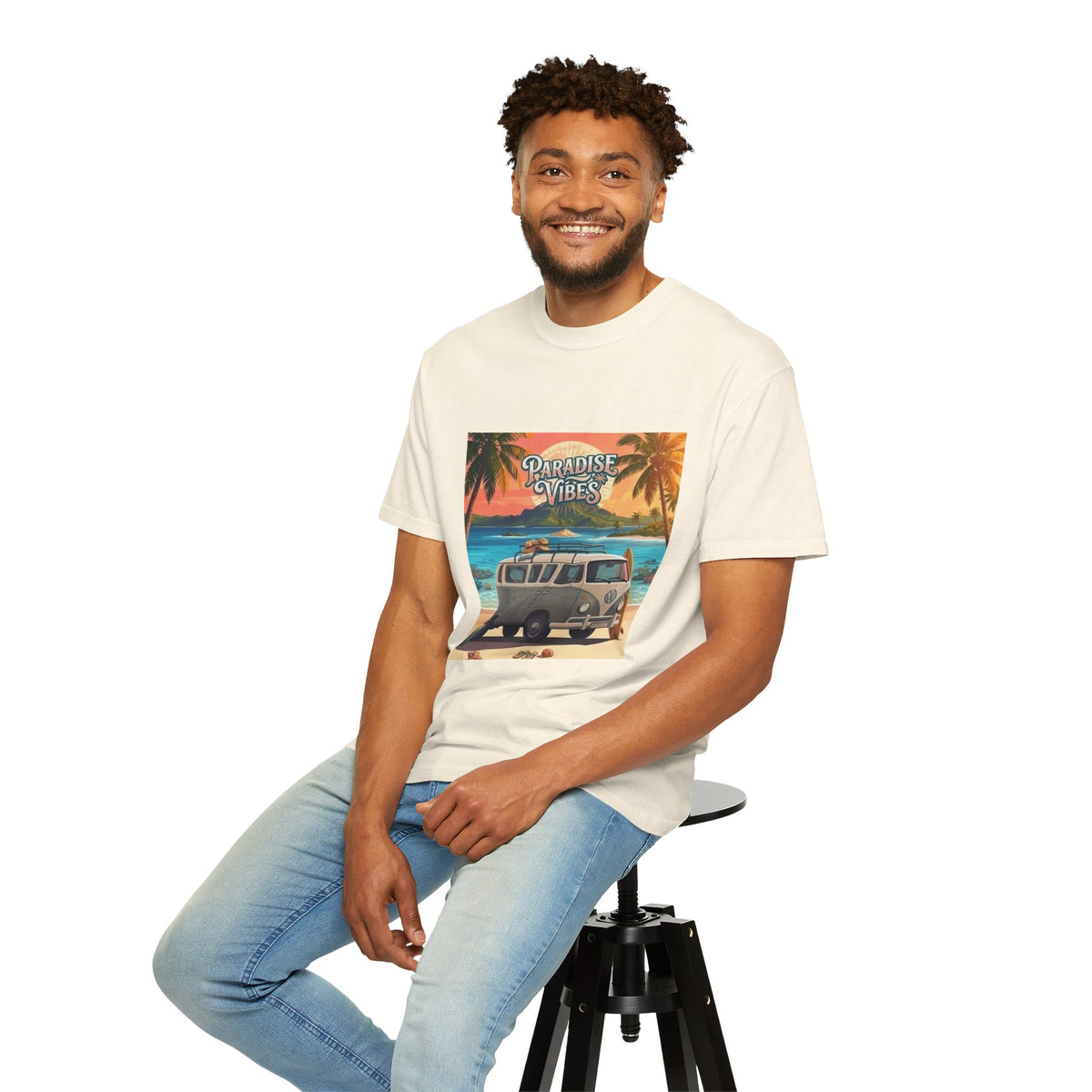 Paradise Vibes Surf Van Men T-Shirt
