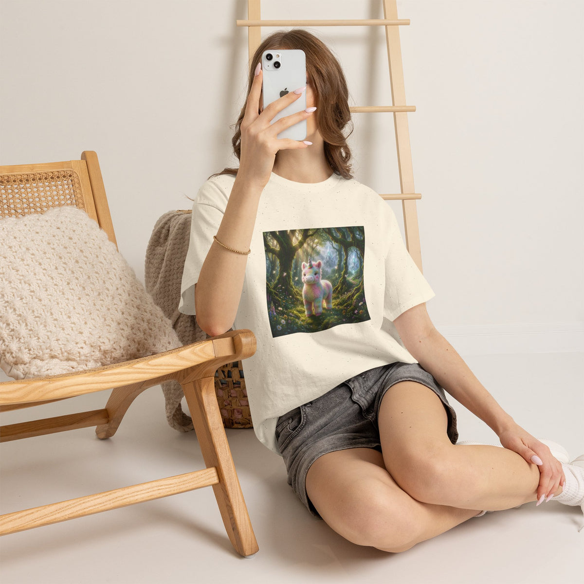 Cute Fantasy Cat T-Shirt — Whimsical Forest Kitten Tee