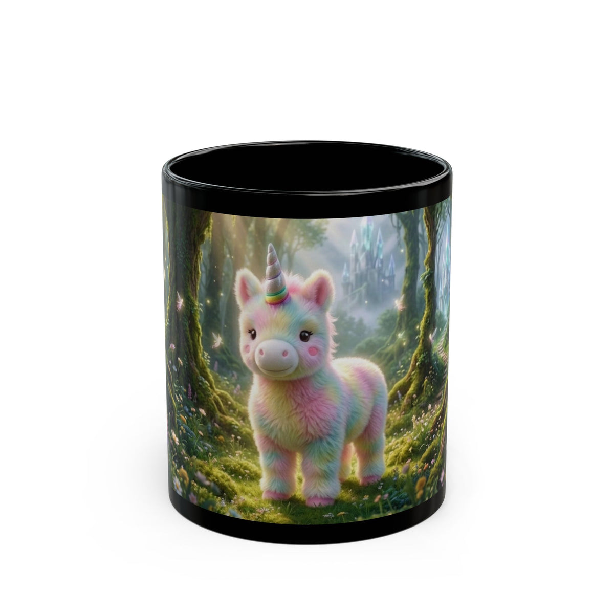 Magical Pastel Unicorn Forest Mug — Cute Rainbow Unicorn Coffee Cup (11oz, 15oz)