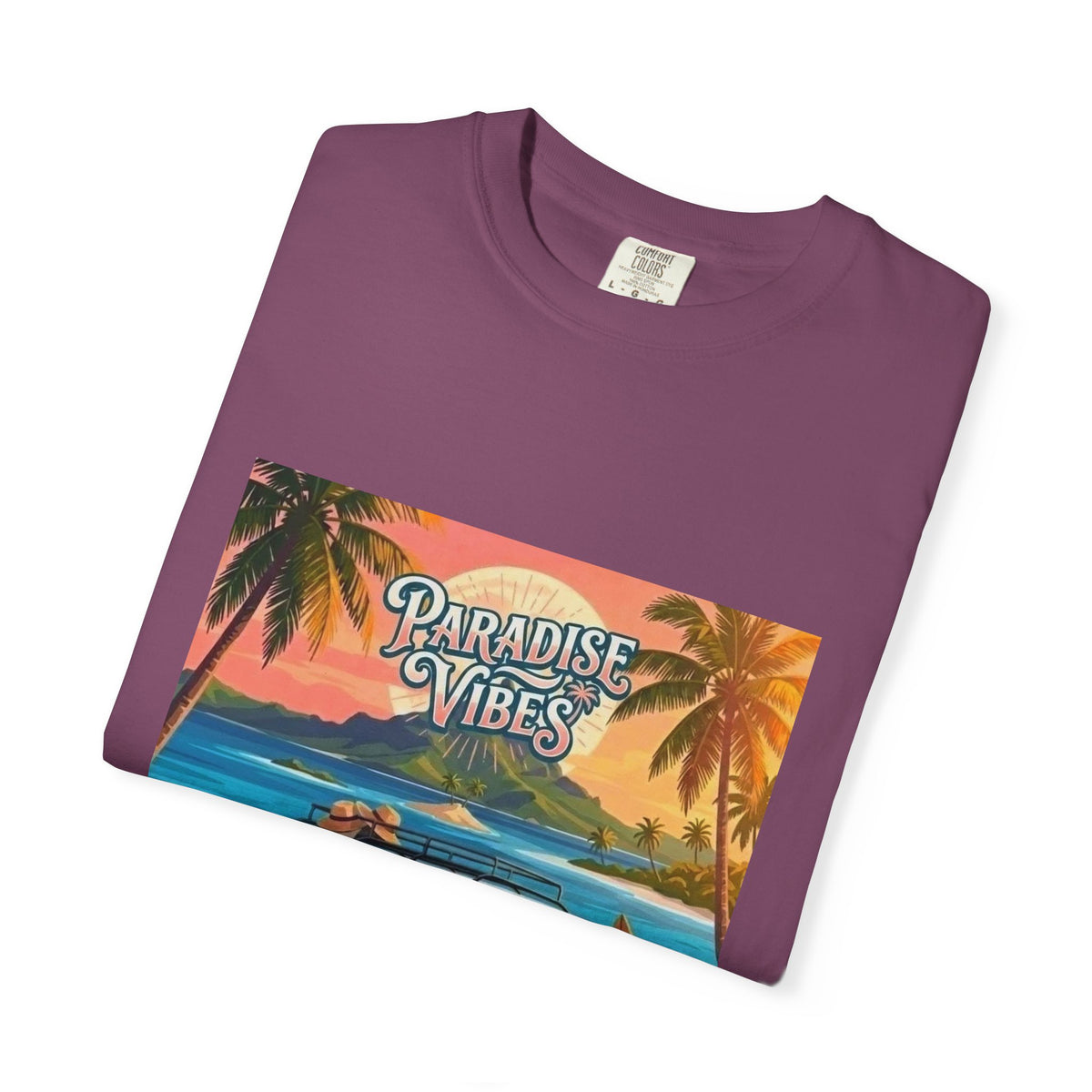 Unisex Beach Van T-Shirt — "Paradise Vibes" Surf Camper Graphic Tee