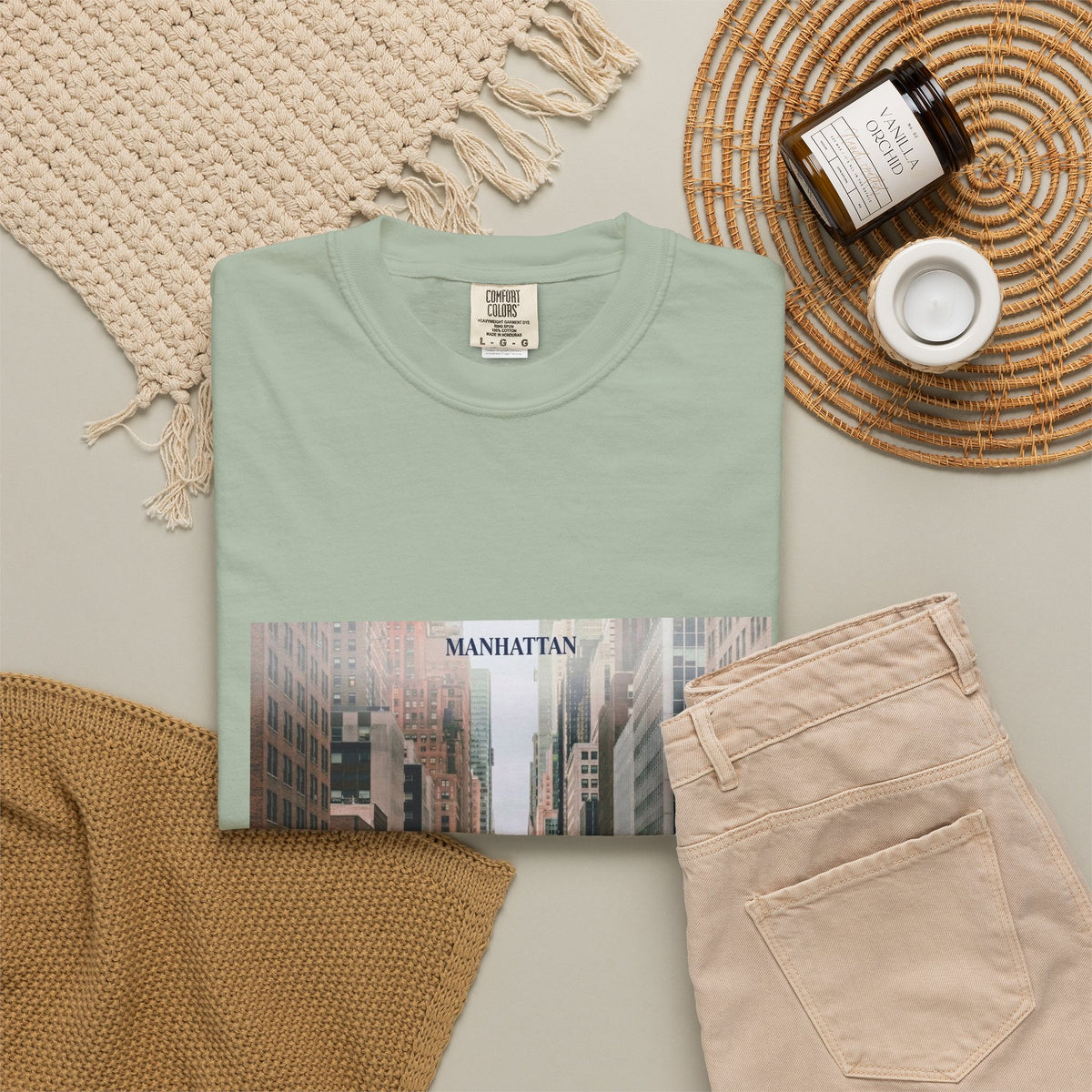Manhattan Street Photo T-Shirt — Vintage NYC Cityscape Tee