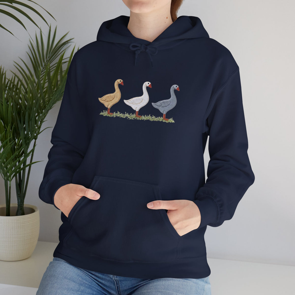 Unisex Duck Graphic Hoodie – Cozy Bird Lover Sweatshirt, Casual Pullover Hoodie