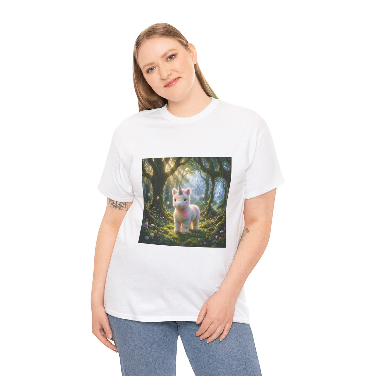 Cute Fantasy Cat T-Shirt — Whimsical Forest Kitten Tee
