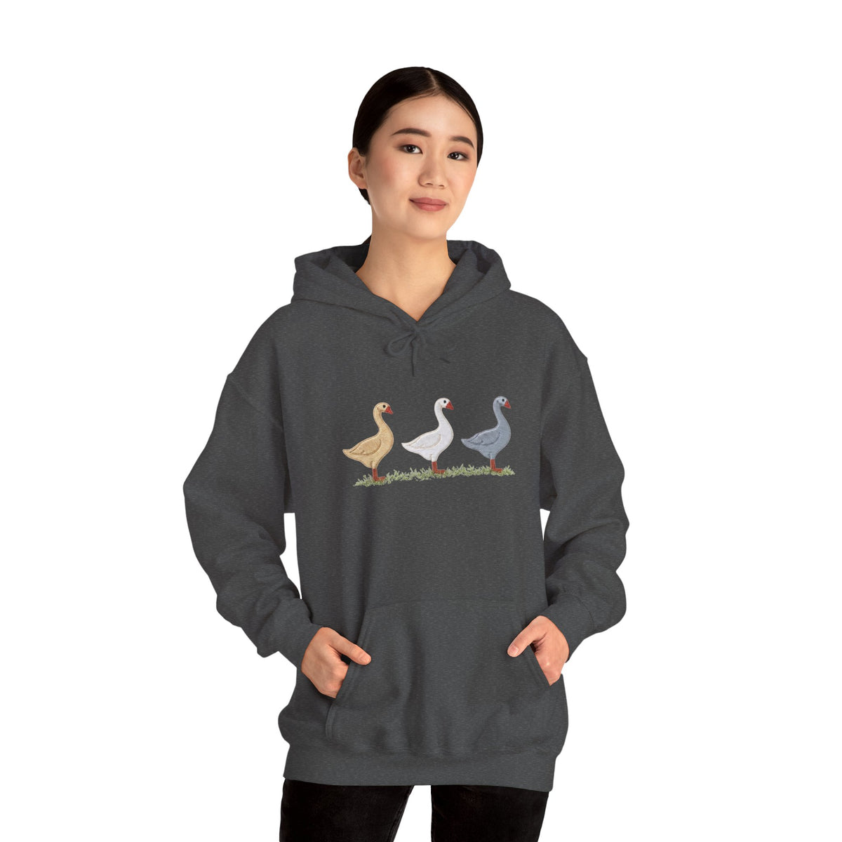 Unisex Duck Graphic Hoodie – Cozy Bird Lover Sweatshirt, Casual Pullover Hoodie