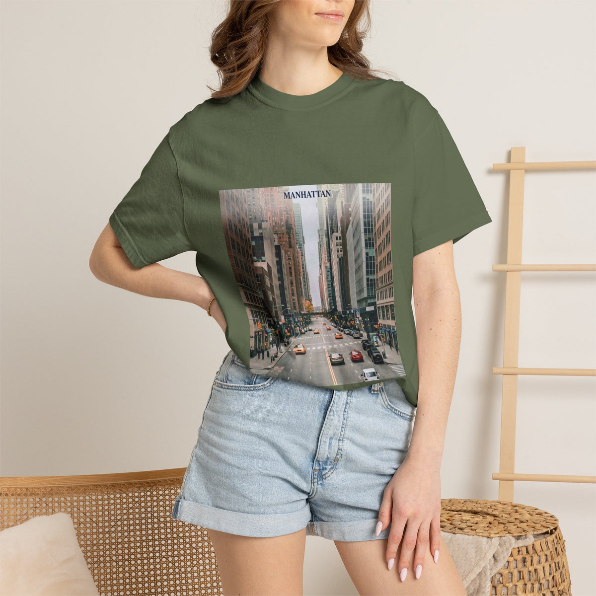 Manhattan Street Photo T-Shirt — Vintage NYC Cityscape Tee