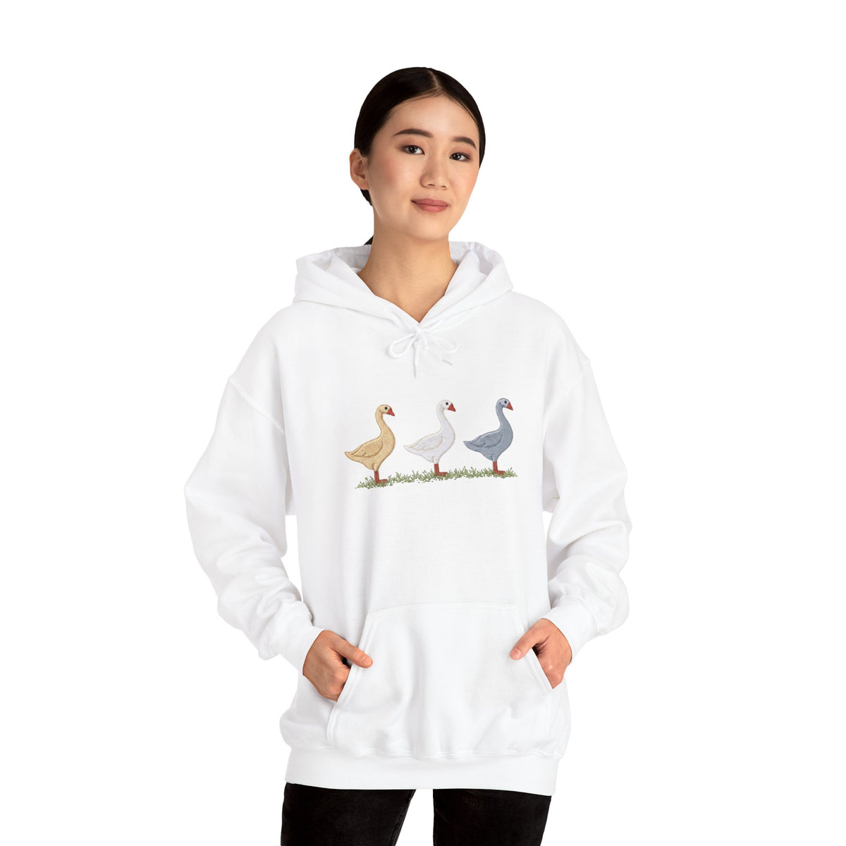 Unisex Duck Graphic Hoodie – Cozy Bird Lover Sweatshirt, Casual Pullover Hoodie