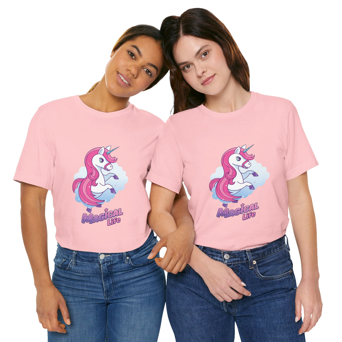 Magical Life Unicorn Tee - Cute Pink Unicorn Graphic T-Shirt for Kids & Teens