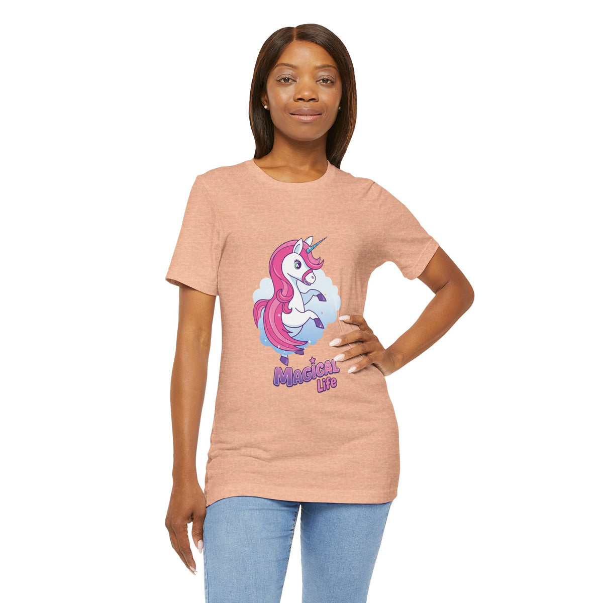 Magical Life Unicorn Tee - Cute Pink Unicorn Graphic T-Shirt for Kids & Teens