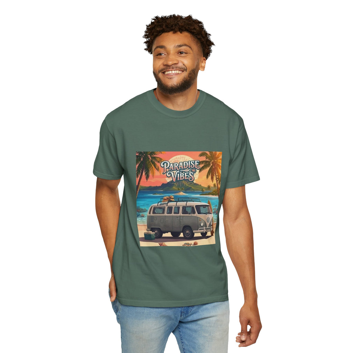 Paradise Vibes Surf Van Men T-Shirt