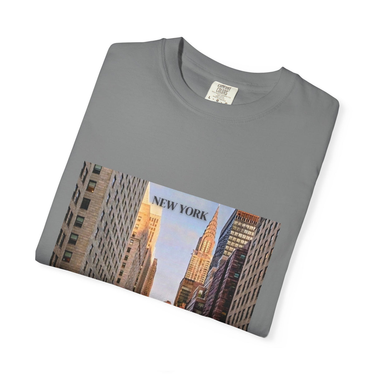 New York City Street Photo T-Shirt — Urban Sunset Skyline Tee