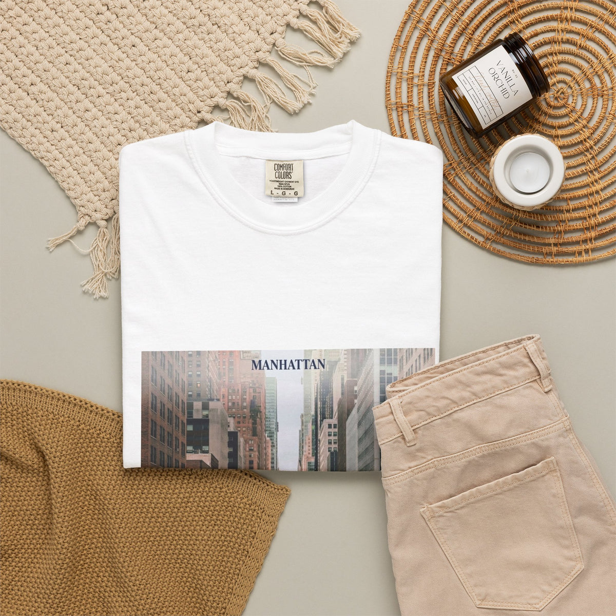 Manhattan Street Photo T-Shirt — Vintage NYC Cityscape Tee