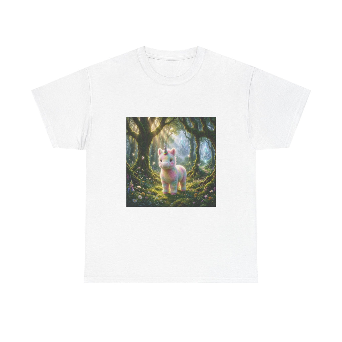 Cute Fantasy Cat T-Shirt — Whimsical Forest Kitten Tee