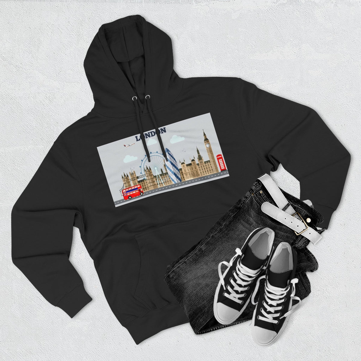 City Skyline Graphic Hoodie