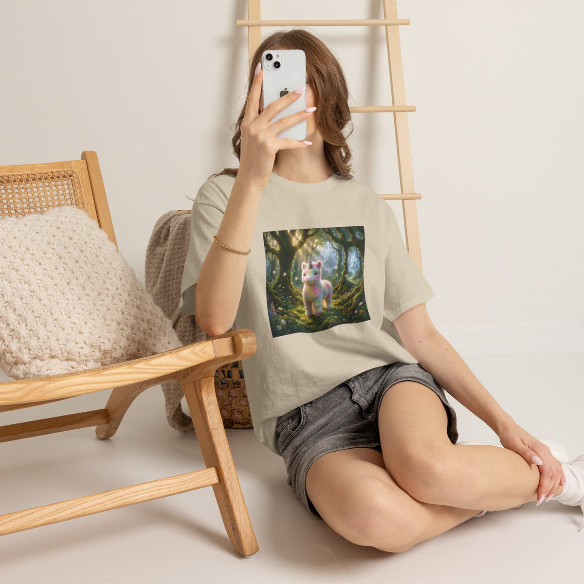 Cute Fantasy Cat T-Shirt — Whimsical Forest Kitten Tee