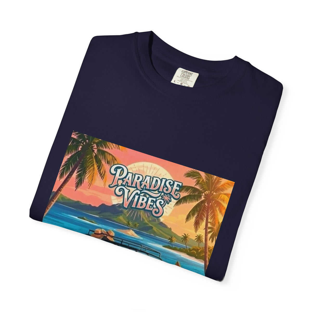Unisex Beach Van T-Shirt — "Paradise Vibes" Surf Camper Graphic Tee
