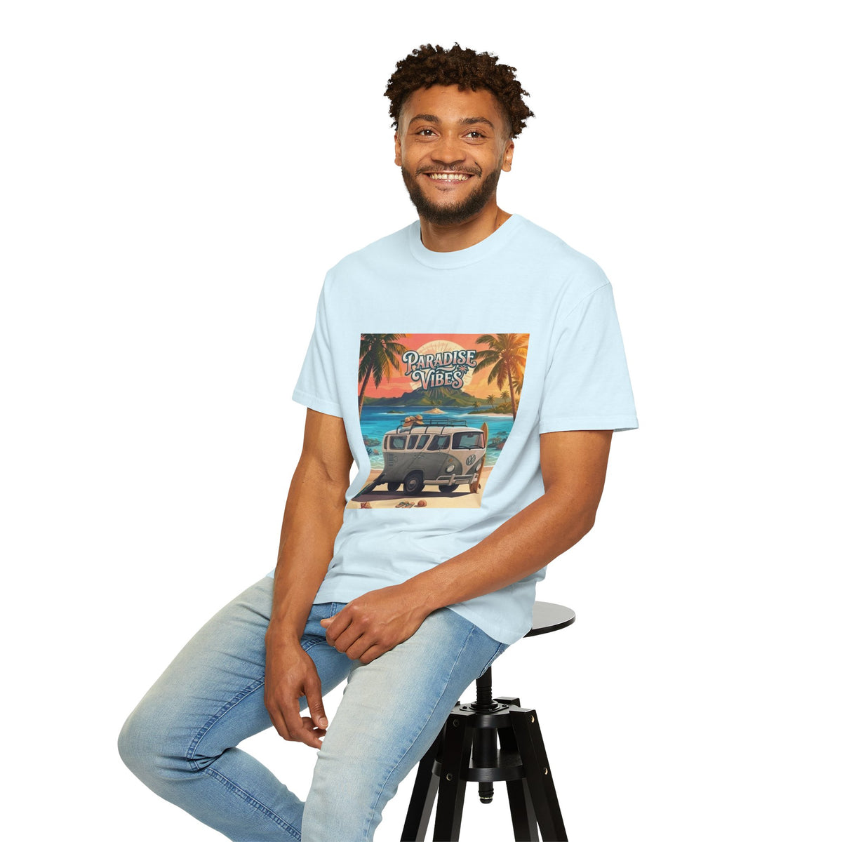 Paradise Vibes Surf Van Men T-Shirt