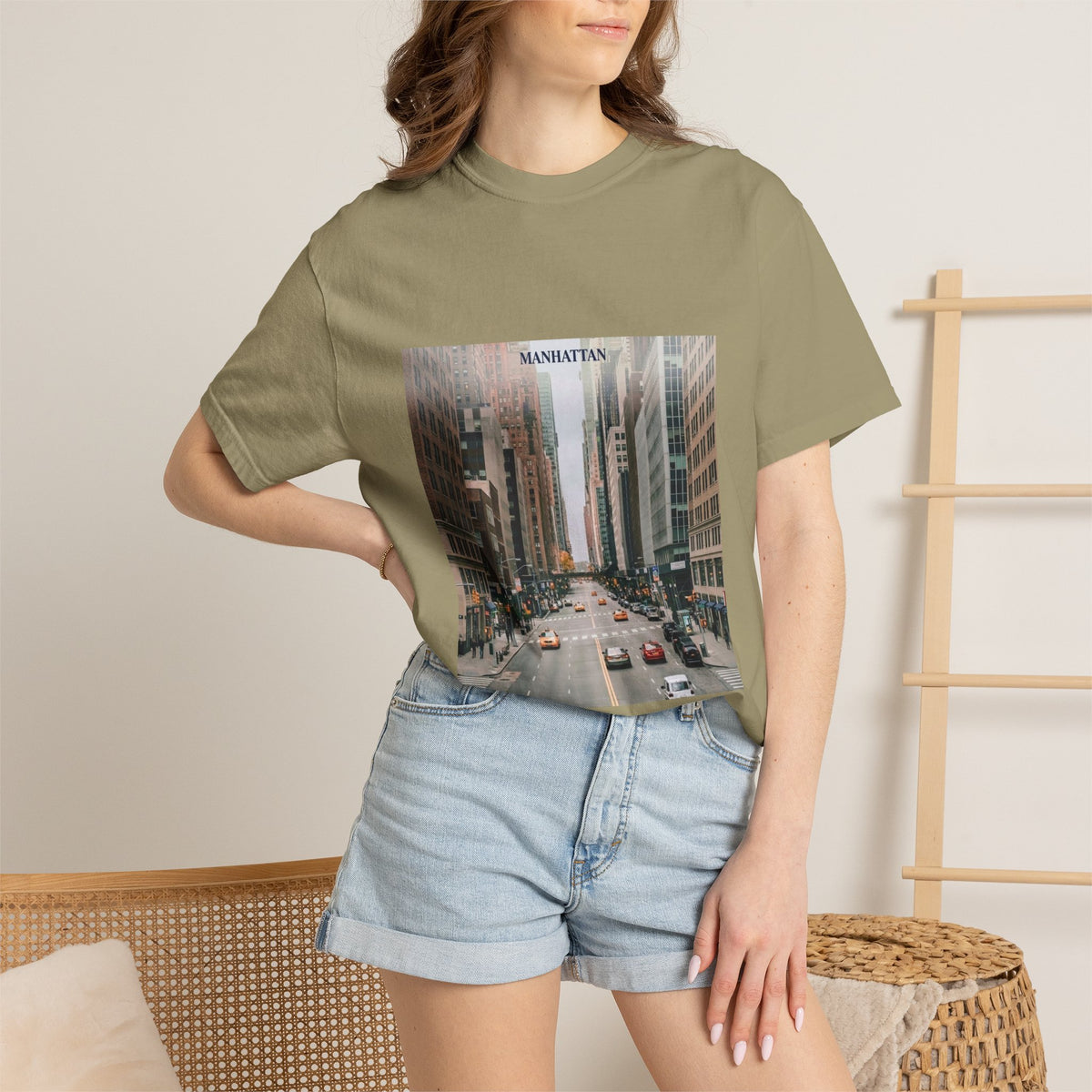 Manhattan Street Photo T-Shirt — Vintage NYC Cityscape Tee