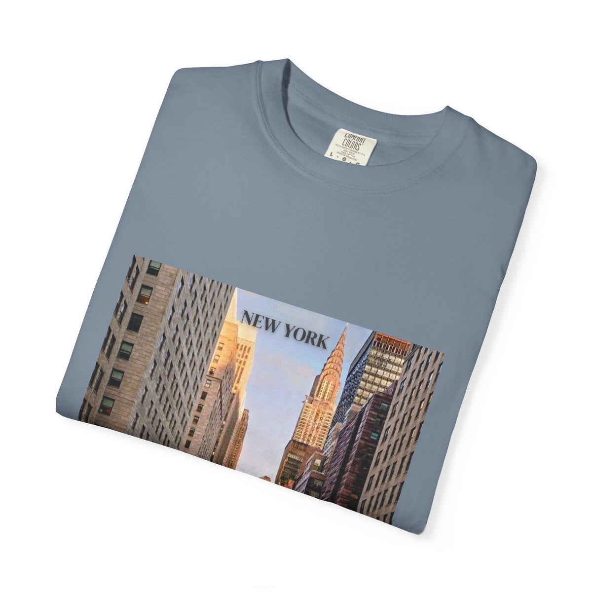 New York City Street Photo T-Shirt — Urban Sunset Skyline Tee