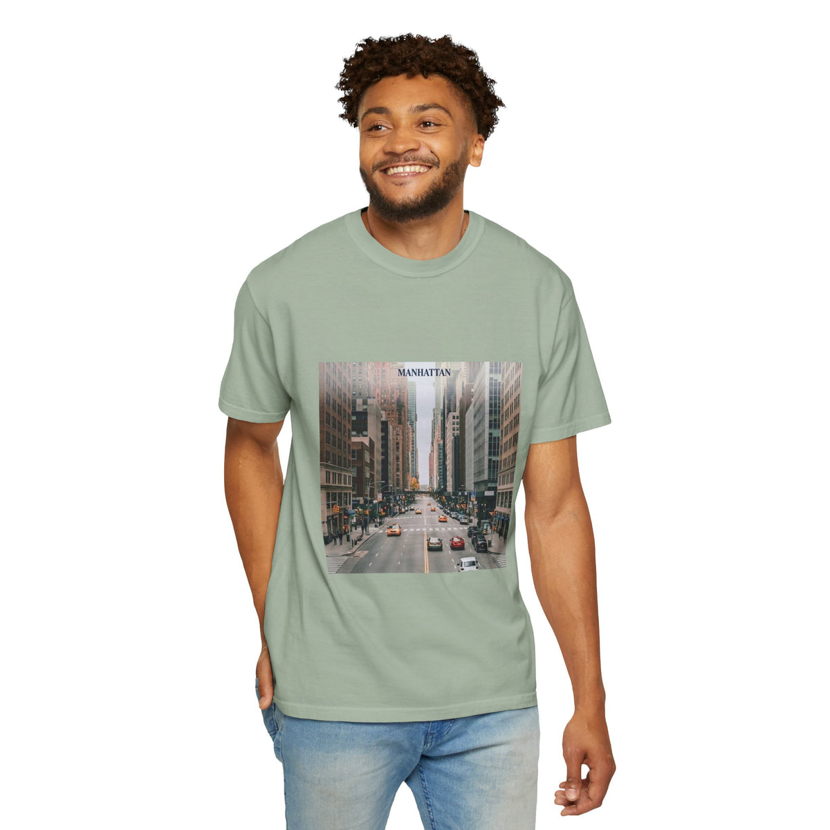 Manhattan Street Photo T-Shirt — Vintage NYC Cityscape Tee