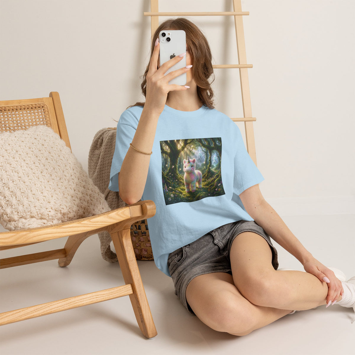 Cute Fantasy Cat T-Shirt — Whimsical Forest Kitten Tee