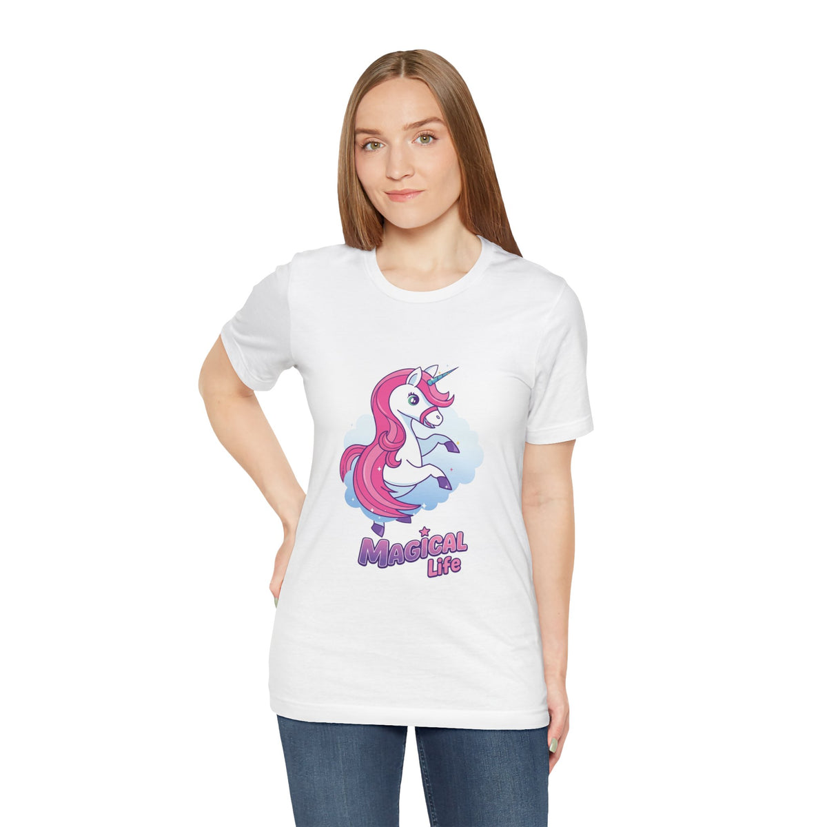 Magical Life Unicorn Tee - Cute Pink Unicorn Graphic T-Shirt for Kids & Teens