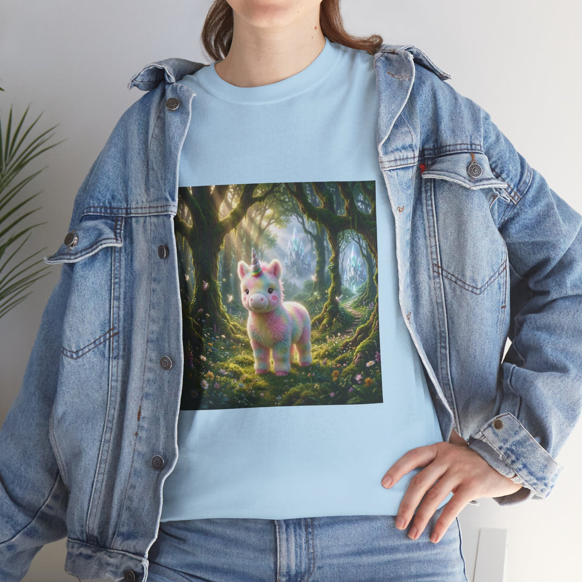 Cute Fantasy Cat T-Shirt — Whimsical Forest Kitten Tee