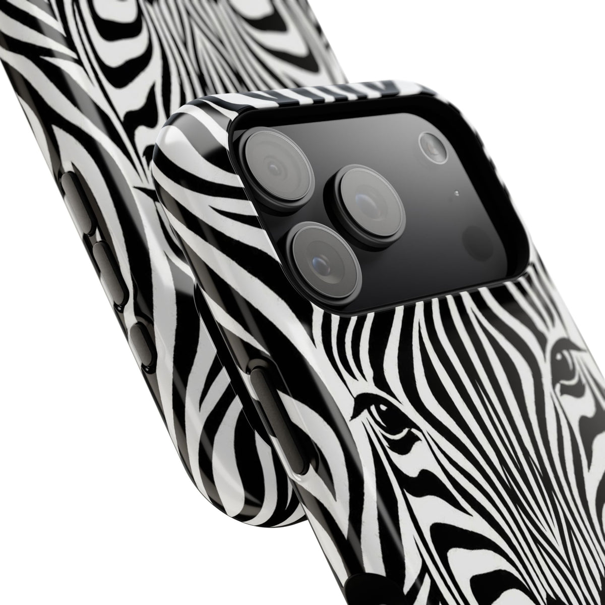 Zebra Stripe Magnetic Impact Phone Case — Protective Artistic Animal Print