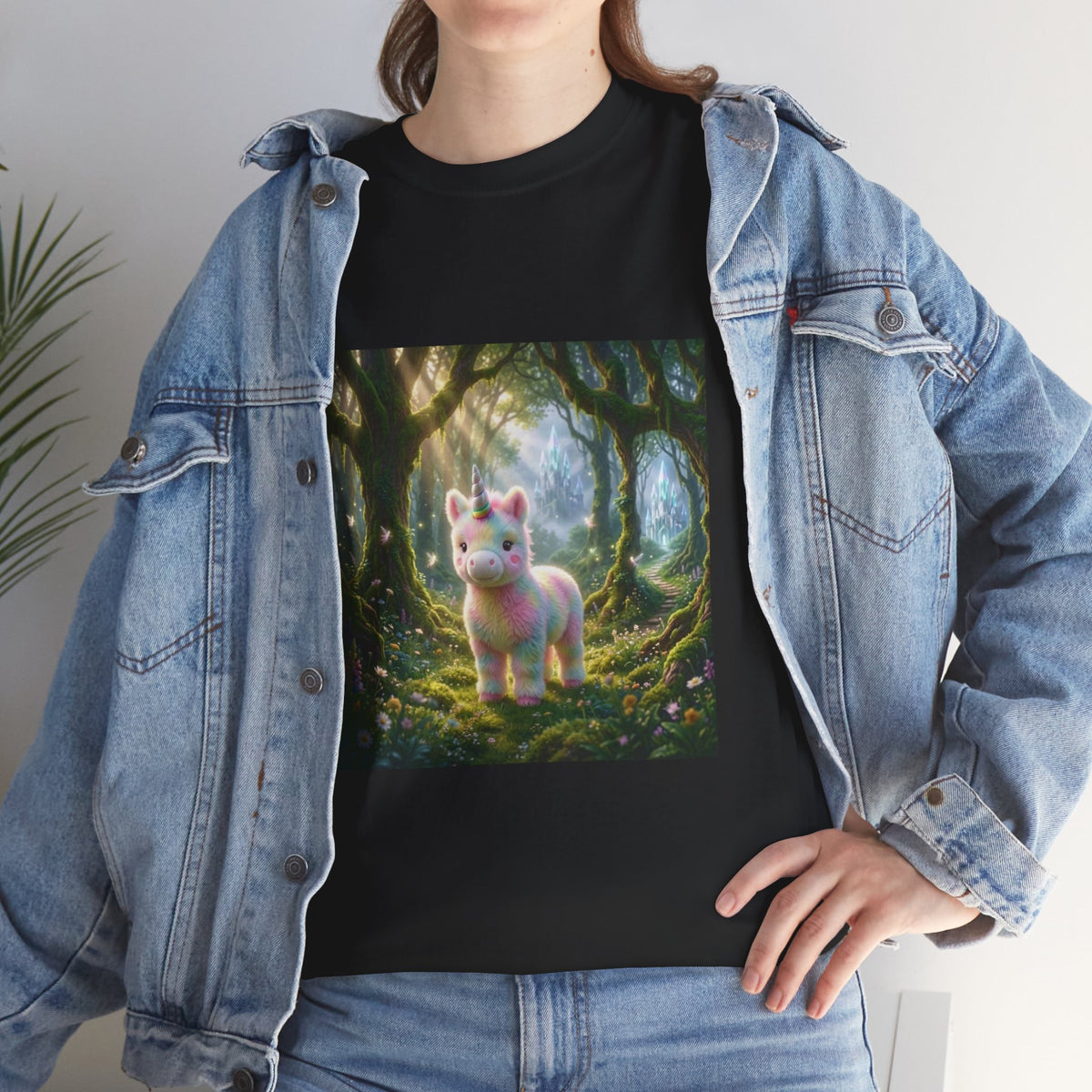 Cute Fantasy Cat T-Shirt — Whimsical Forest Kitten Tee