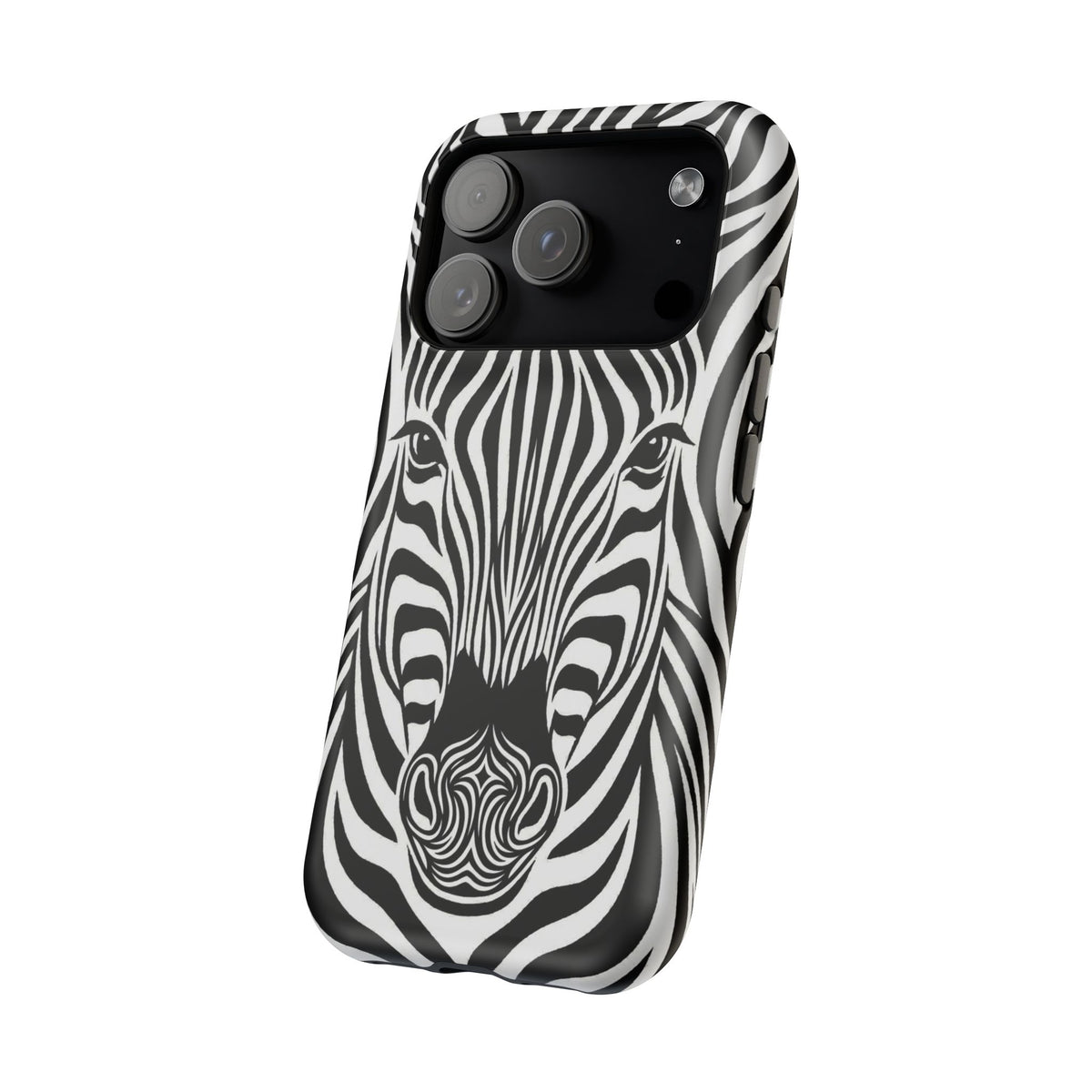 Zebra Stripe Magnetic Impact Phone Case — Protective Artistic Animal Print