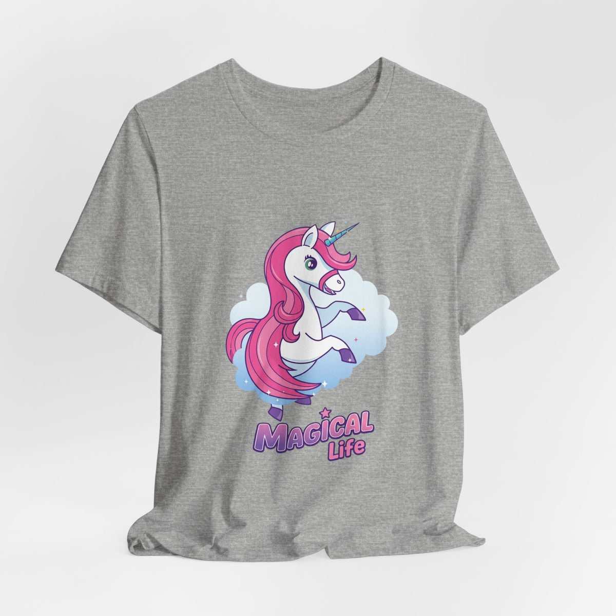 Magical Life Unicorn Tee - Cute Pink Unicorn Graphic T-Shirt for Kids & Teens