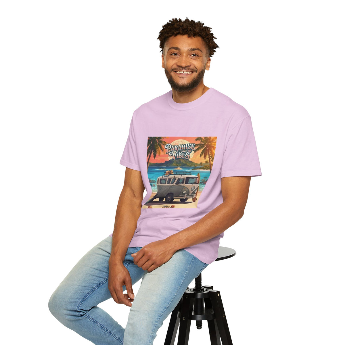 Paradise Vibes Surf Van Men T-Shirt