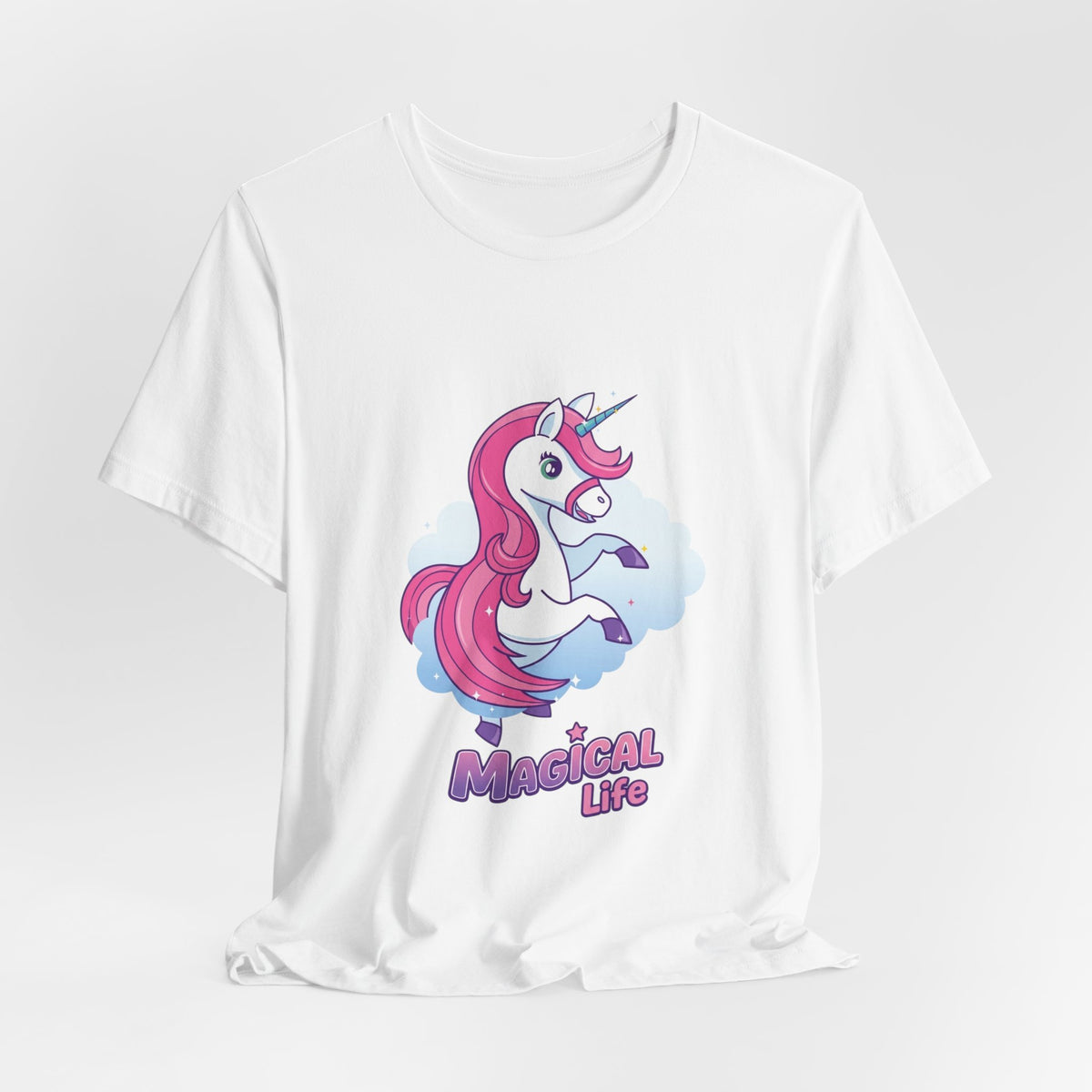 Magical Life Unicorn Tee - Cute Pink Unicorn Graphic T-Shirt for Kids & Teens