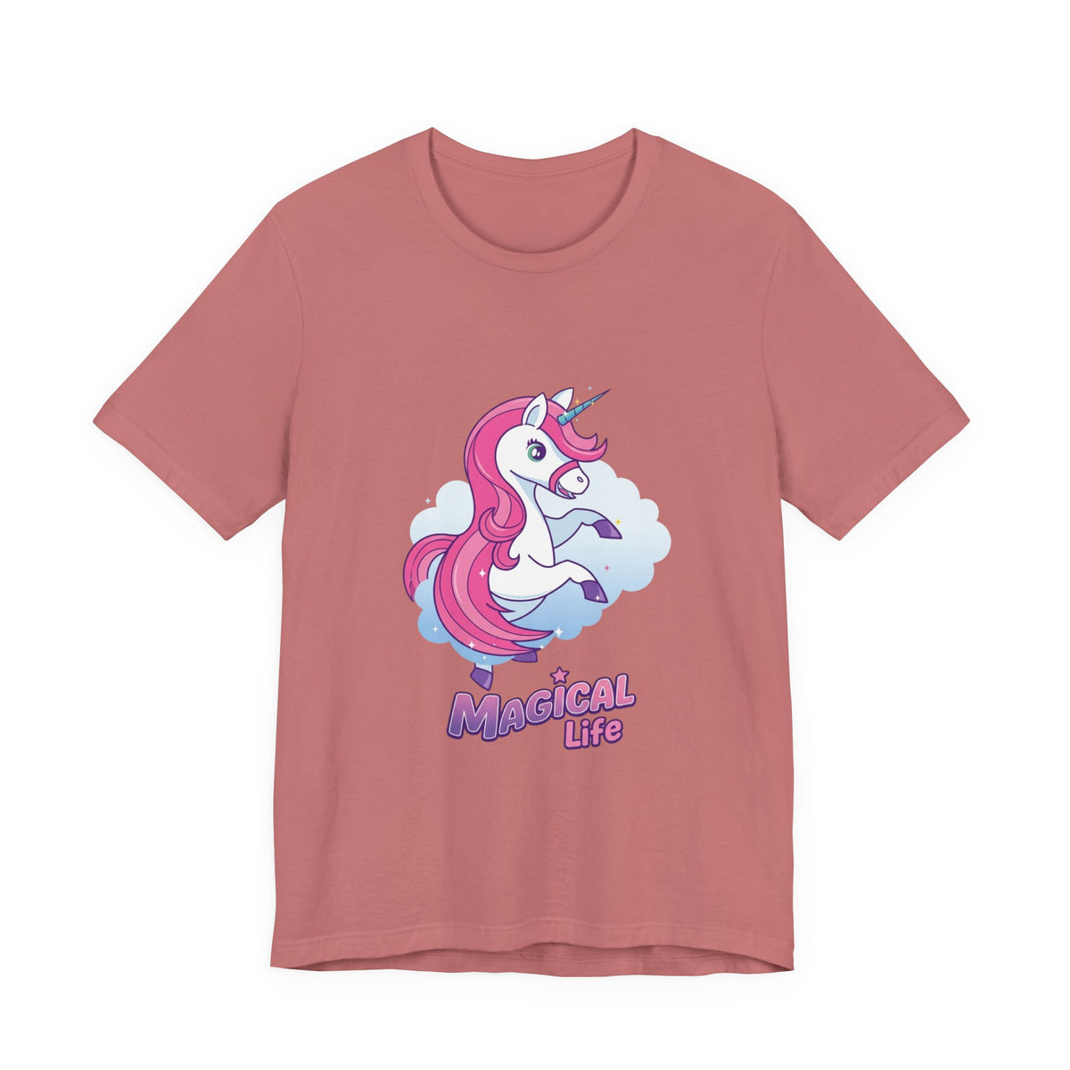 Magical Life Unicorn Tee - Cute Pink Unicorn Graphic T-Shirt for Kids & Teens