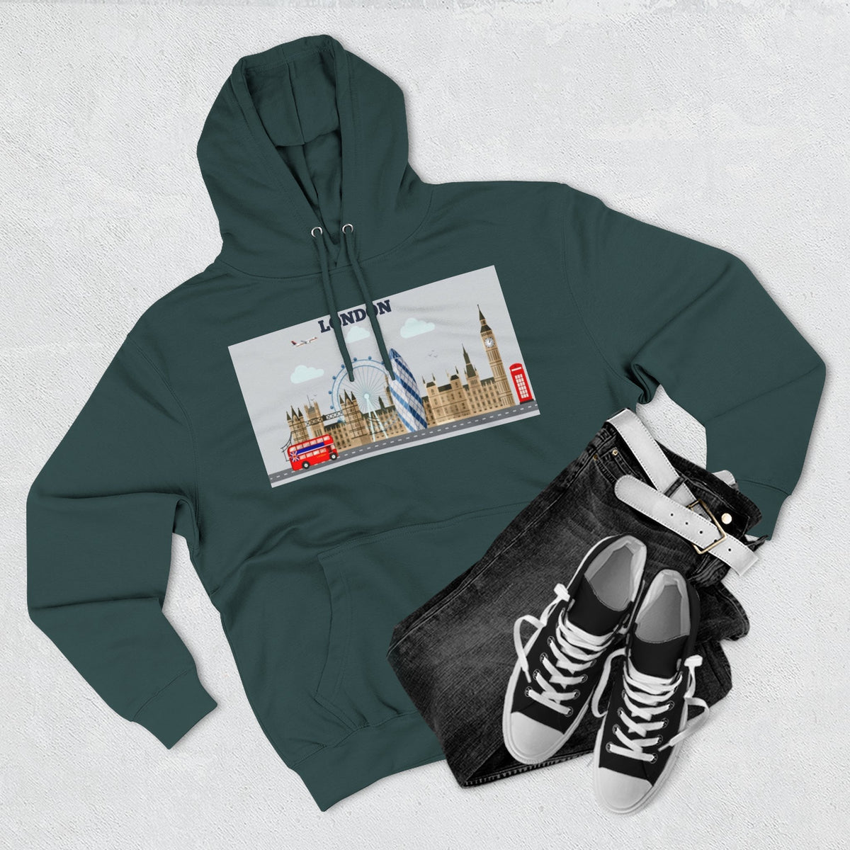 City Skyline Graphic Hoodie
