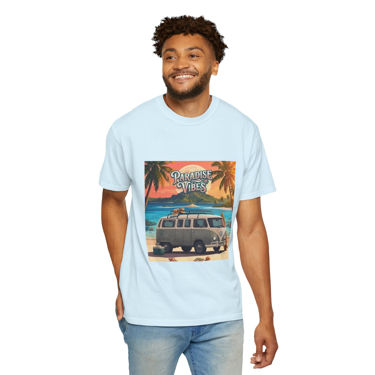 Paradise Vibes Surf Van Men T-Shirt