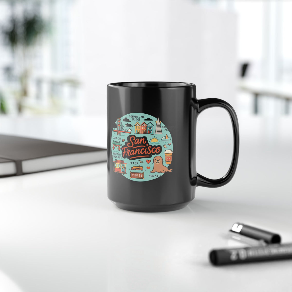 Black Mug, 15oz