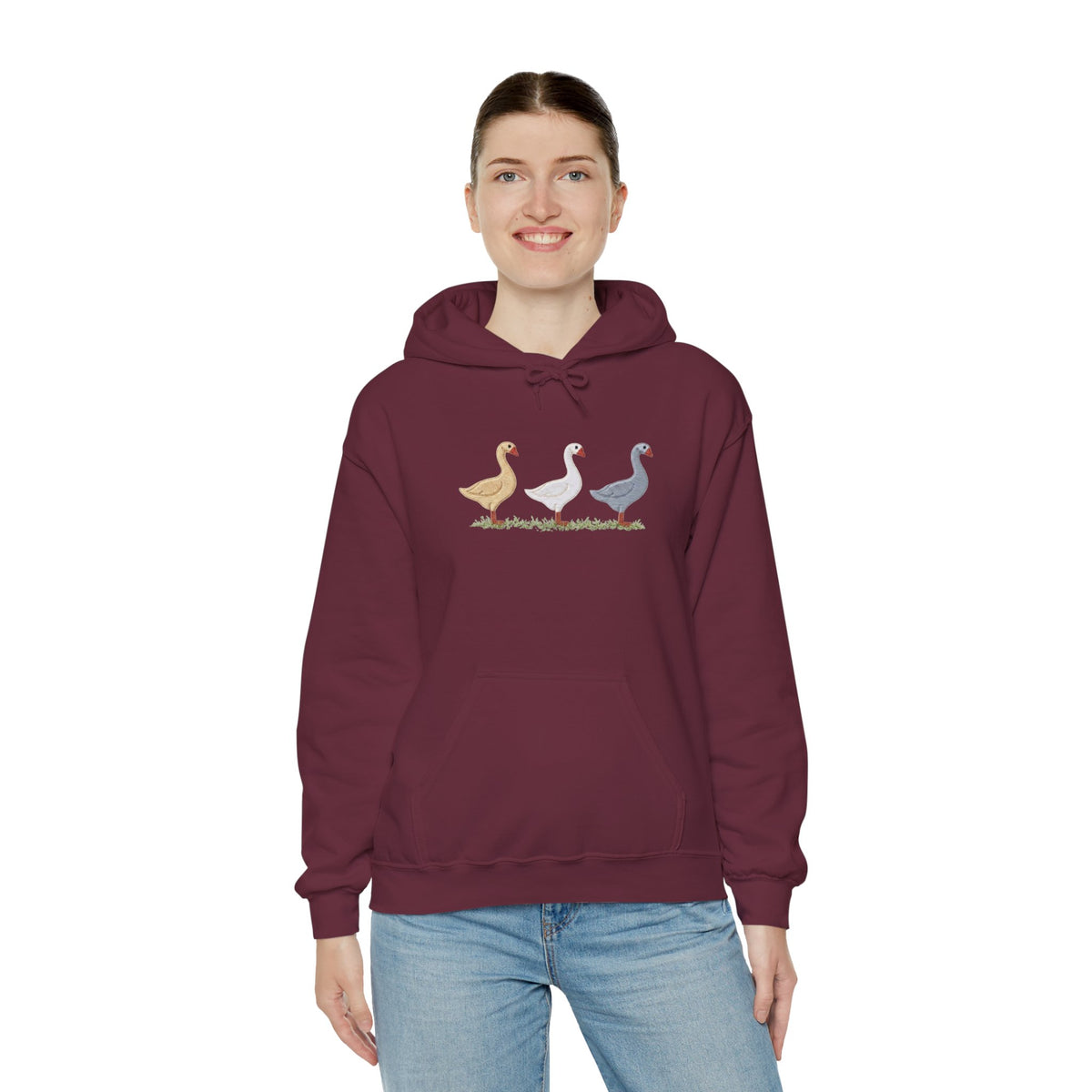 Unisex Duck Graphic Hoodie – Cozy Bird Lover Sweatshirt, Casual Pullover Hoodie